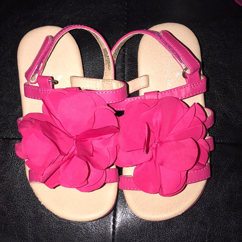 Very cute hot pink flower sandals